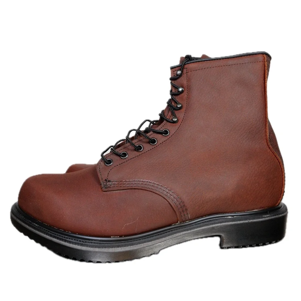Red Wing 1210 Work Boots Mens 12 E3 Brown Leather 8 Inch Thinsulate Made in USA